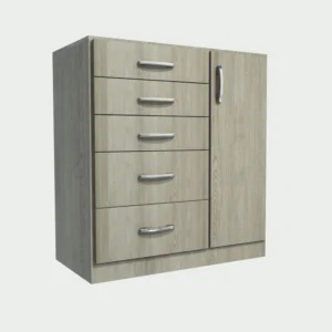 Cómoda 5 cajones Con Puerta