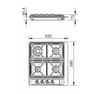 Anafe A Gas Longvie A6600xf Inox Encendido Una Mano - Image 8