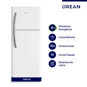Heladera Drean con freezer Cíclica 364 L Blanca  - HDR370F50B