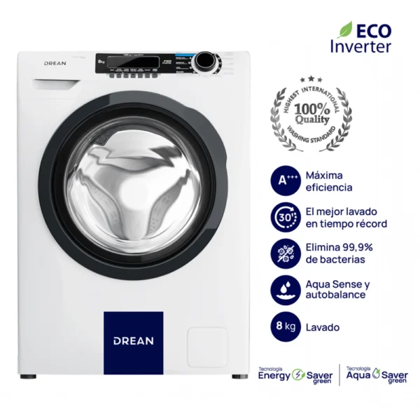 Ecoinverter 8 Kg Blanco Drean - LFDR0814SB0