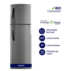 Heladera Drean No Frost 250 L Steel Drean -  RDA250FVRT
