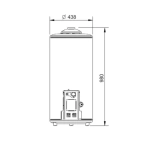 Termotanque Gas Longvie 75 L Pie Y Colgar Poliuretano T5075d Color Blanco - Image 3