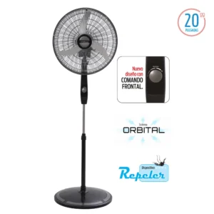 Ventilador De Pie Liliana VPC20B Orbital con Repeler y Comando Frontal