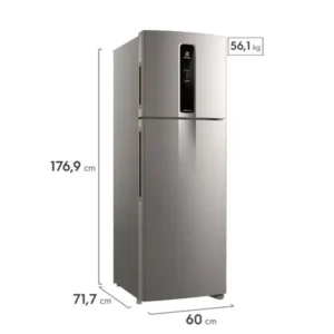 Heladera Electrolux Top Freezer No Frost Inverter Plata 408L IF43S - Image 3