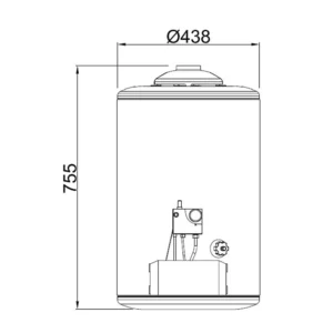 Termotanque Gas Longvie 50 L Pie Y Colgar Poliuretano T5050d Color Blanco - Image 3