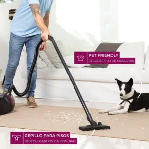 Aspiradora Atma Trineo Compact Power violeta 1.5 lts 1500W - 91AS8933PI - Image 3