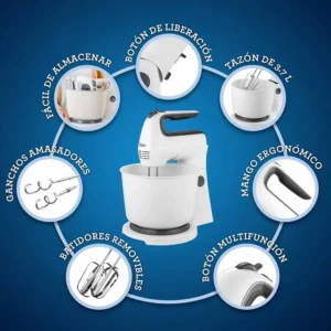 Batidora De Mano Y Pedestal Oster 3610 Bowl Giratorio 3.7 L - Image 6