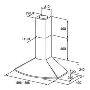 Campana Extractor Spar Convexa 60cm Acero - Image 2