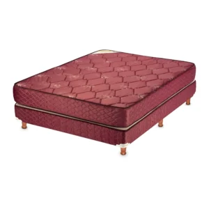 Colchón y Sommier Suavegom Goma Espuma Splendid - 190 cm x 140 cm Bordó