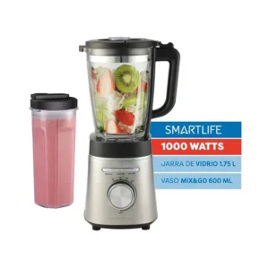 Licuadora Smartlife con Vaso Mix & Go 1,75 Litros Jarra Vidrio Pica Hielo 1000W - SL-BL1402PN - Image 1