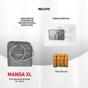 Tensiómetro digital de brazo Citizen (manga XL). CHU305 - Image 3