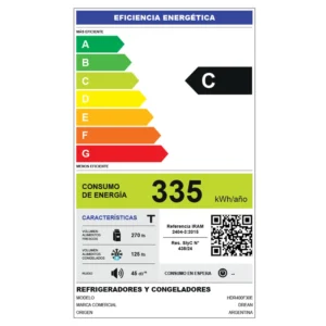 Heladera Drean con Freezer - Cíclica 397 L Gris - HDR400F30E - Image 3