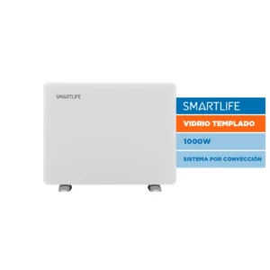 Calefactor Panel de Vidrio Smartlife 1000W Portatil Blanco - SL-VTM1000WPN - Image 1