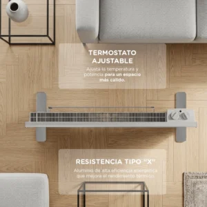 Calefactor Panel de Vidrio Smartlife 2000W Portatil Blanco - SL-VTM2000WPN - Image 5
