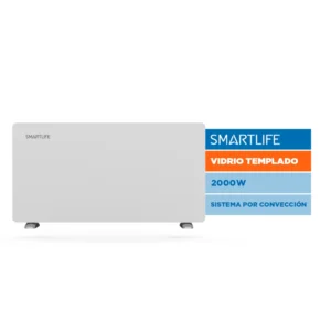 Calefactor Panel de Vidrio Smartlife 2000W Portatil Blanco - SL-VTM2000WPN - Image 1