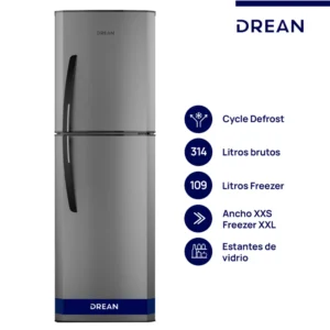 Heladera con freezer Drean Cíclica 314 L Gris  - HDR320F50E - Image 1