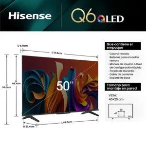 Smart TV 50" Hisense QLED - 50Q6N - Image 3