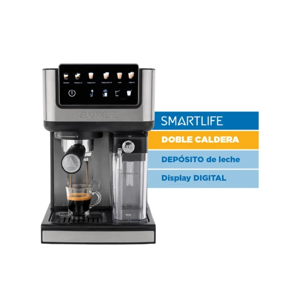 Cafetera Smartlife expreso digital lechera SL-ECDM5406N - 11