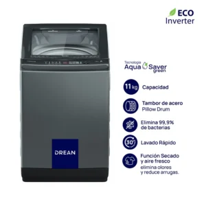 Lavarropas Drean Carga Superior 11 Kg Gris Drean - LPDR1165LG - Imagen 1