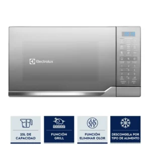 Microondas Electrolux 25L Plata con Grill y Función Descongelar - EMDM25G5GSYG - Imagen 6