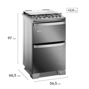 Cocina a Gas Electrolux  4 Hornallas Doble Horno Inox - F4EDM - Imagen 9