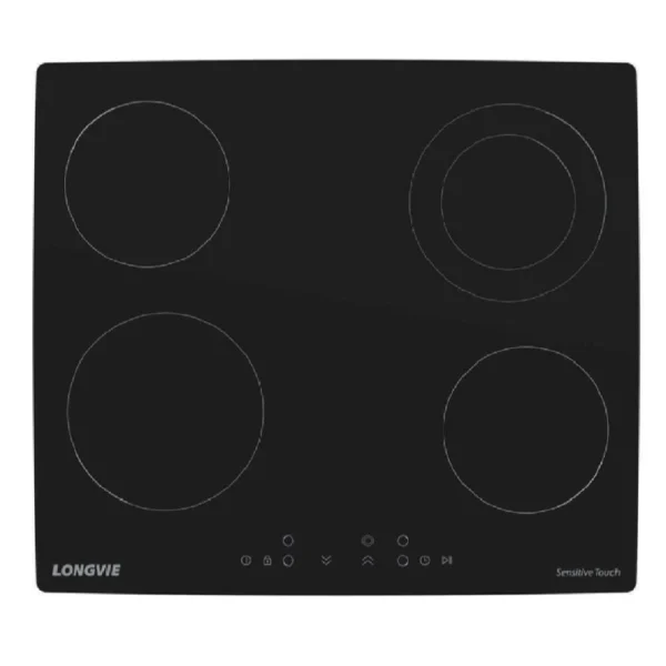 Anafe Vitrocerámico Longvie 4 Zonas con Zona Dual y Timer Sensitive Touch Negro 58 cm – AVST460K