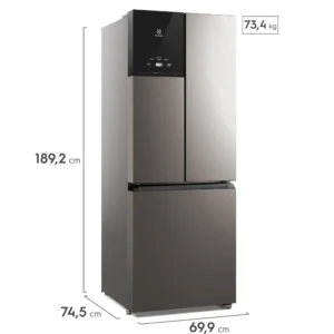 Heladera Electrolux Multidoor No Frost Inverter 523L Gris IM7S