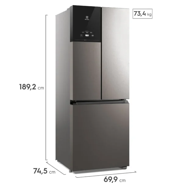 Heladera Electrolux Multidoor No Frost Inverter 523L Gris IM7S